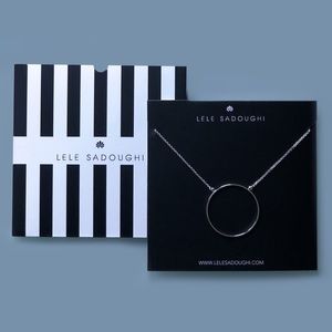 NEW! Lele Sadoughi Silver Circle Necklace